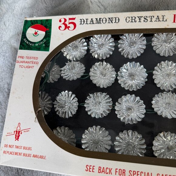 Vintage Kurt Adler Santa's World 35 Diamond Crystal light set Christmas Working - Picture 4 of 16